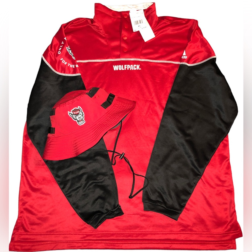 NWT [Adidas] NC Wolfpack Long Sleeve Player Top